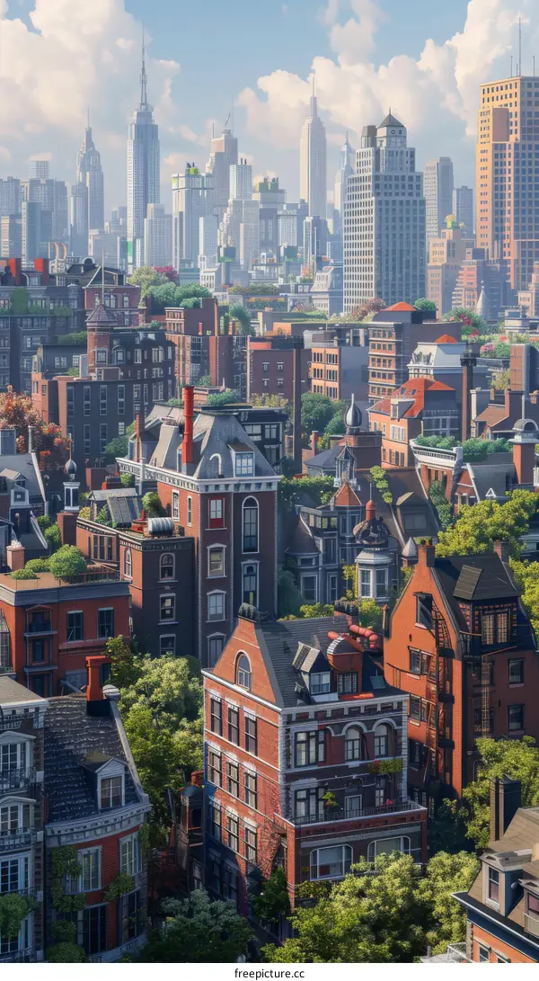 A Beautiful Cityscape Illustration of New York