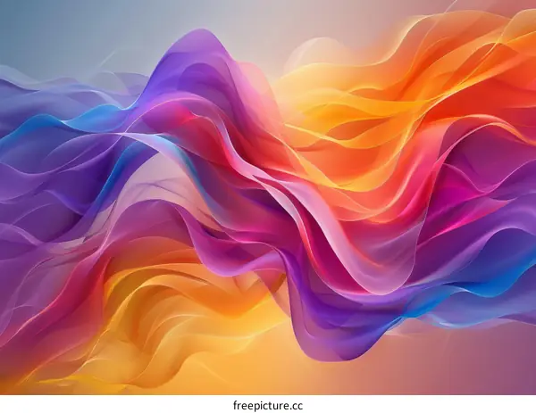 Abstract Colorful Flowing Lines Design
