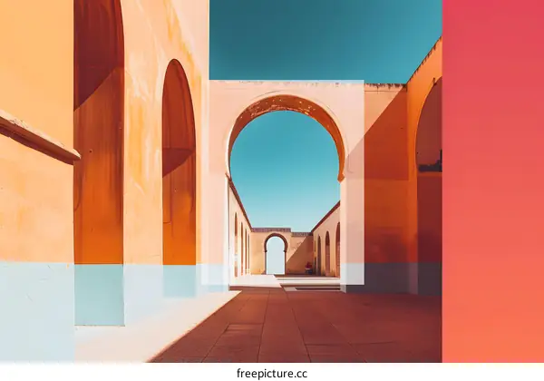 Orange Arches Leading to the Sky