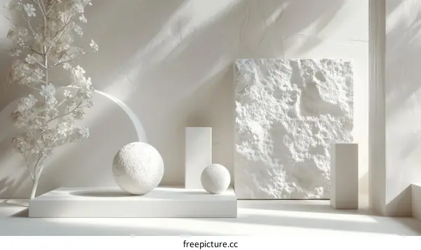 Elegant White Minimalist Still Life