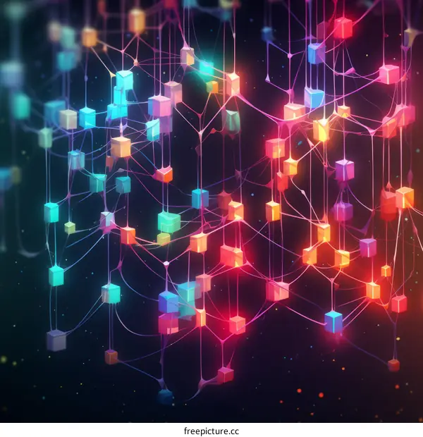 Glowing Neural Network: A Digital Illustration