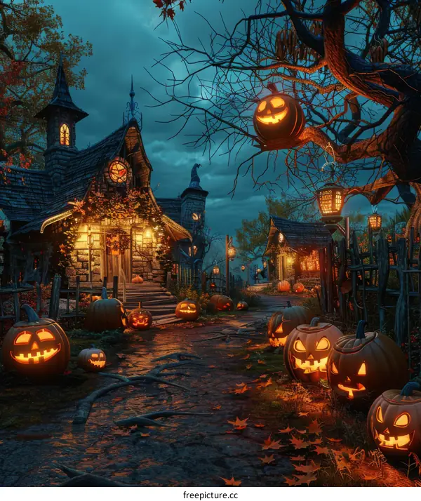 Halloween Pumpkin House
