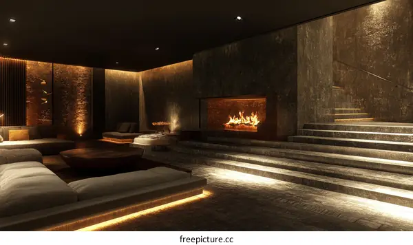 Modern Minimalist Lounge Interior Design