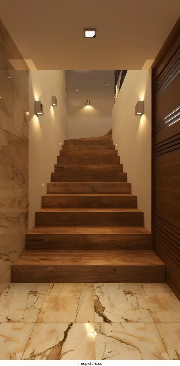 Modern Wooden Staircase Interior Design