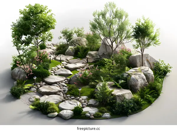 Garden landscape design renderings