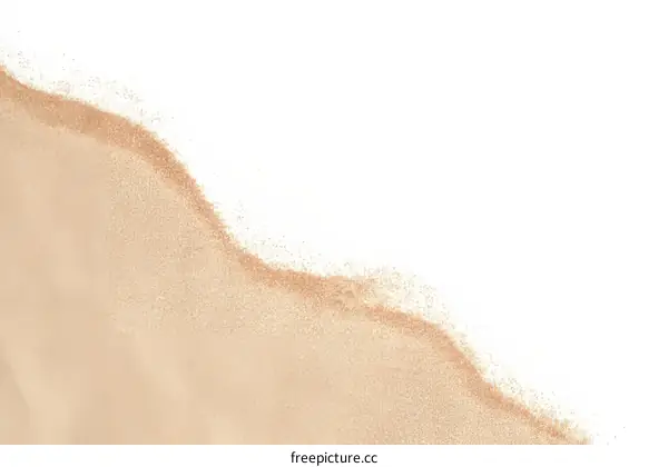 Pile of Beige Sand on White Background