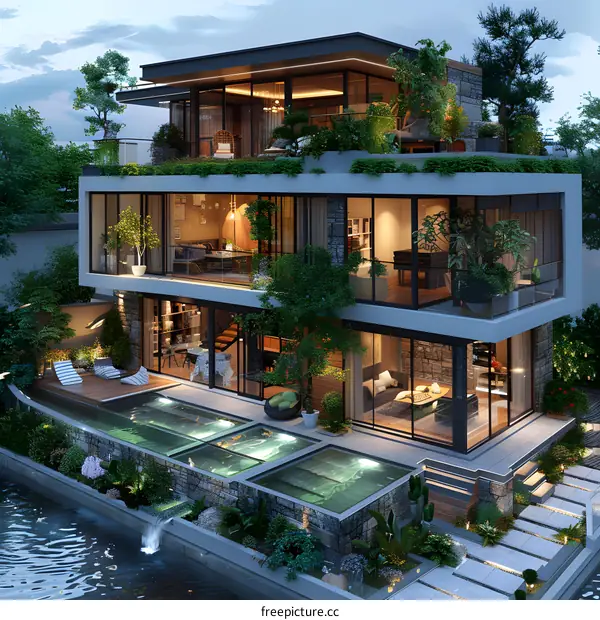 A modern style villa