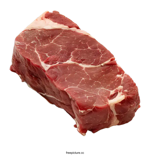 [Transparent Background PNG]Raw Beef Steak Isolated on White Background
