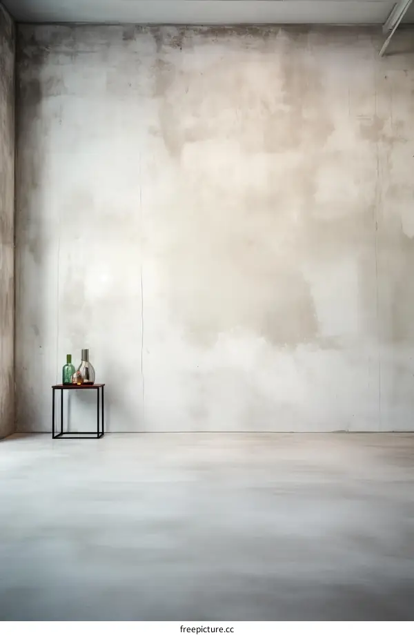 Empty Room with Table and Vases