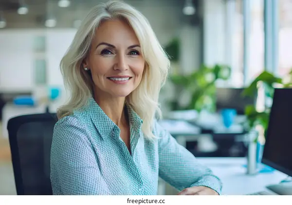 Successful Business Woman in Modern Office Environment