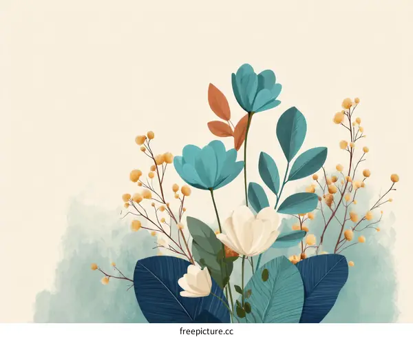 Floral Arrangement in Pastel Tones