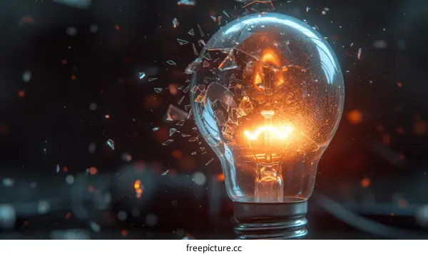 Shattered Light Bulb