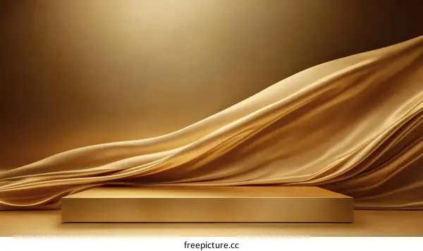 Luxury Gold Fabric Display Platform