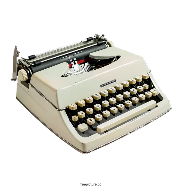 [Transparent Background PNG]Vintage Typewriter with Classic Design