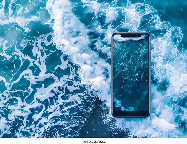 Ocean Waves and Smartphone Mockup