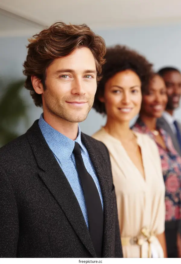 Business Team Collaboration and Teamwork in Corporate Setting