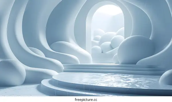 Fantasy world in the ice cave