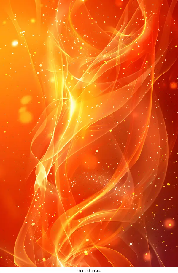 Orange flowing curves