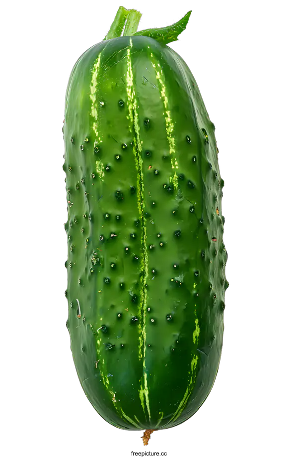 [Transparent Background PNG]Fresh Green Cucumber on White Background