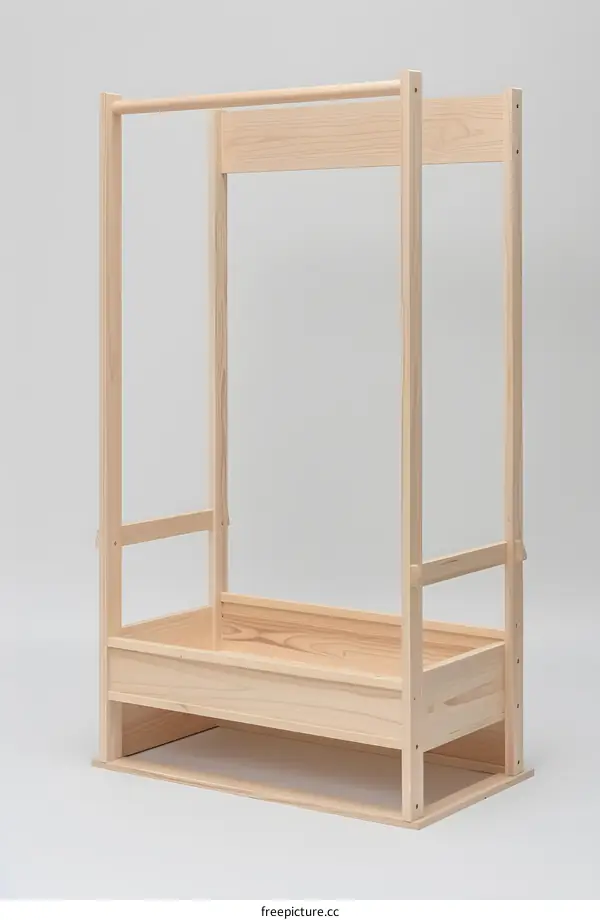 Wooden Canopy Bed Frame for Kids Room Decoration