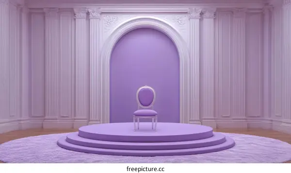 Elegant Purple Room with Throne Chair