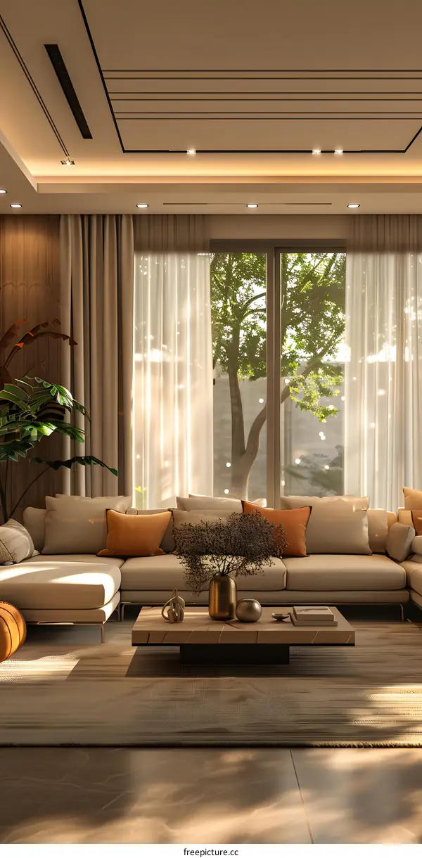 Modern minimalist living room