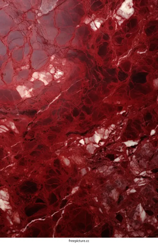 Striking Red Marble Texture Background