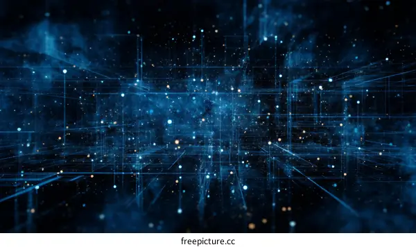 Abstract Digital Network Cityscape