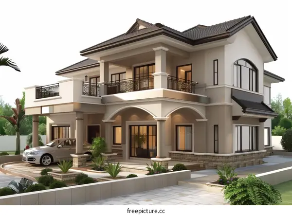 Modern Courtyard Villa with Comfortable Home