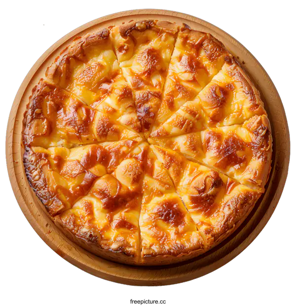 [Transparent Background PNG]Homemade apple pie on wooden plate