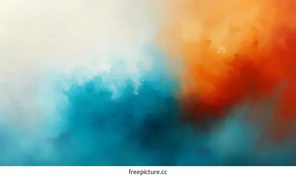 Abstract Watercolor Painting of Color Blending