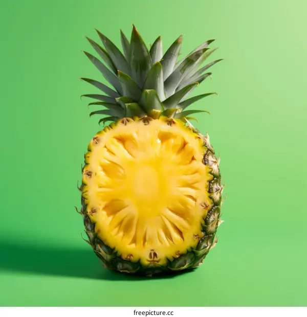 Half of a Yellow Pineapple
