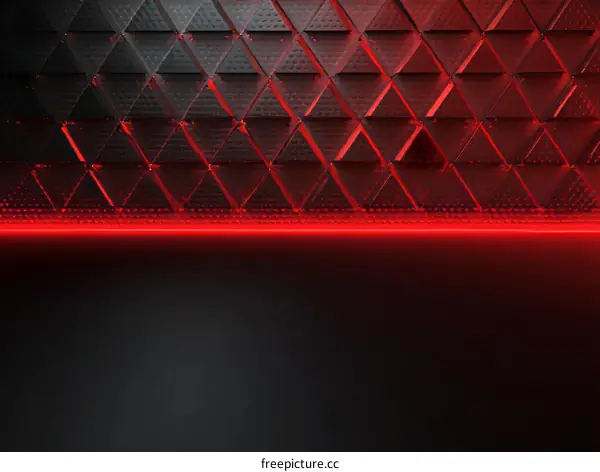 Abstract Geometric Background with Red Light