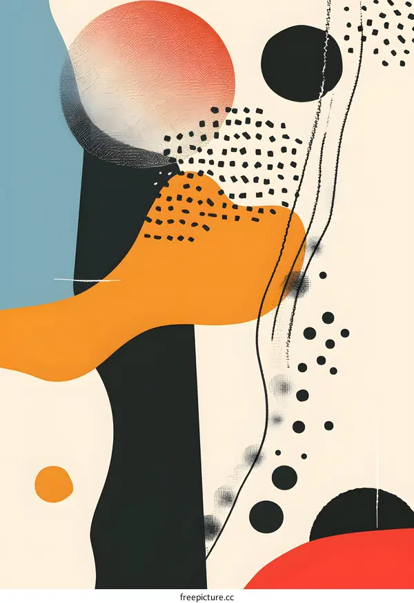 Abstract Colorful Geometric Shapes Modern Art