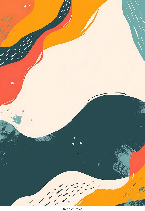 Abstract Colorful  Hand Drawn Geometric Pattern Background