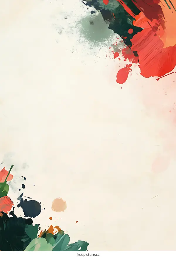 Abstract Watercolor Paint Splatter Background