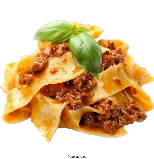 [Transparent Background PNG]Delicious Beef Ragu Pasta Dish