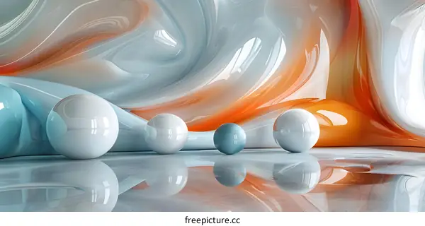 3D rendered science fiction scene