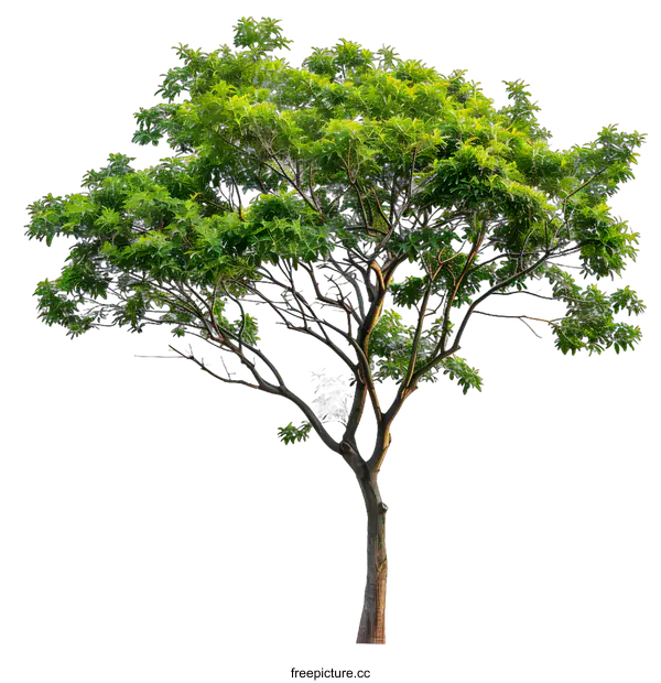 [Transparent Background PNG]Green Tree Isolated on White Background