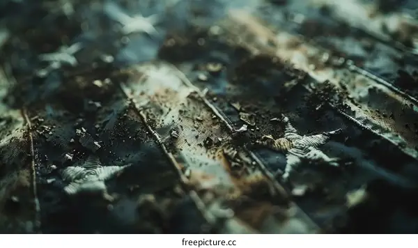 Close-up of a weathered American flag