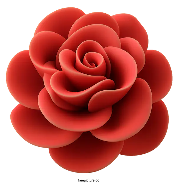 [Transparent Background PNG]Beautiful Red Rose Illustration