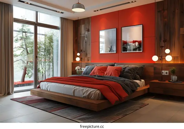 Modern Bedroom Interior Design Illustration