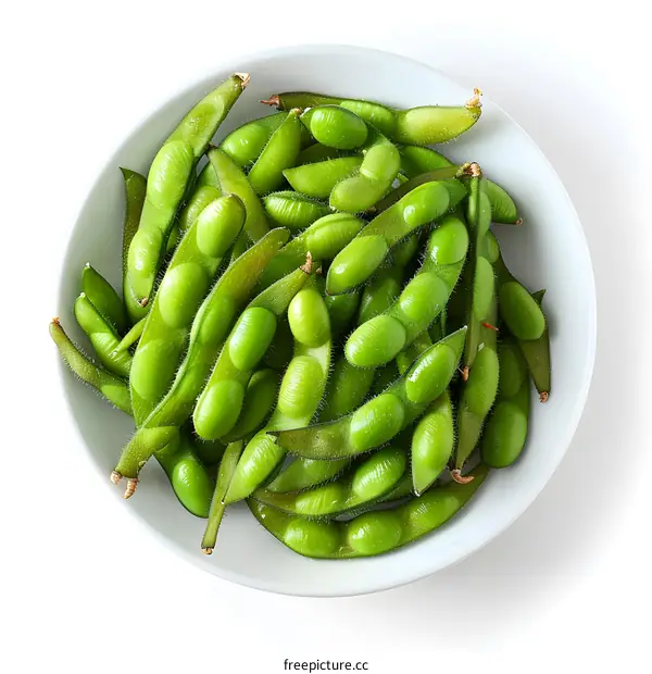 Bowl of Green Soybeans