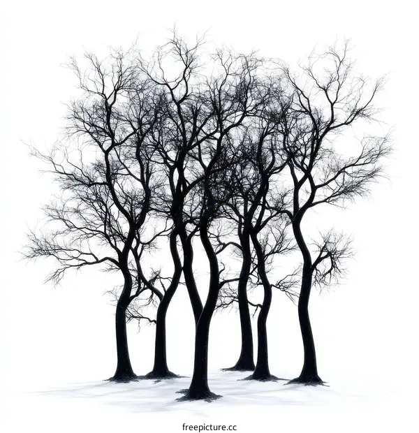 Silhouette of Bare Winter Trees