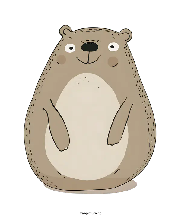 [Transparent Background PNG]Cute Cartoon Brown Bear Illustration