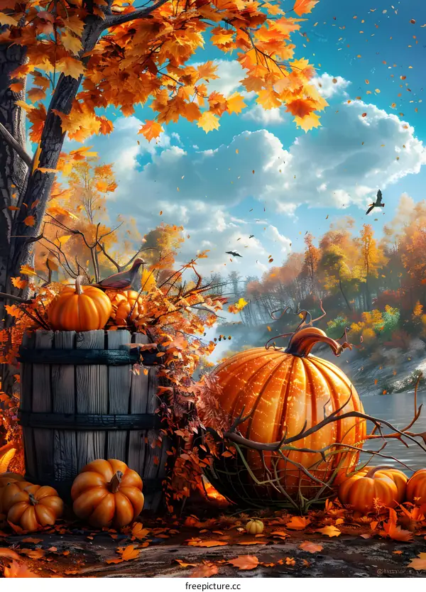 Pumpkins in Autumn