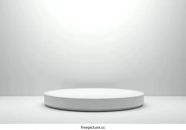 Minimalist White Round Pedestal Display