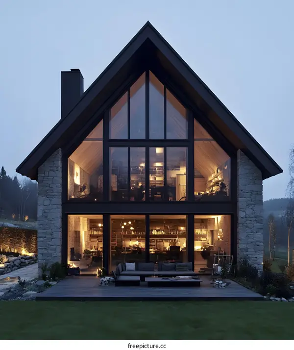 Modern Minimalist House With Large Windows