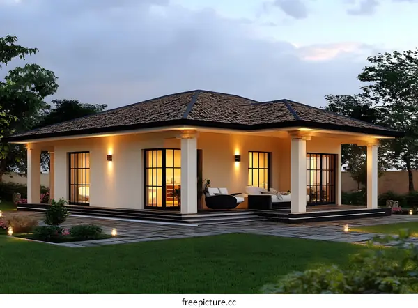 Modern House Design with a Large Patio