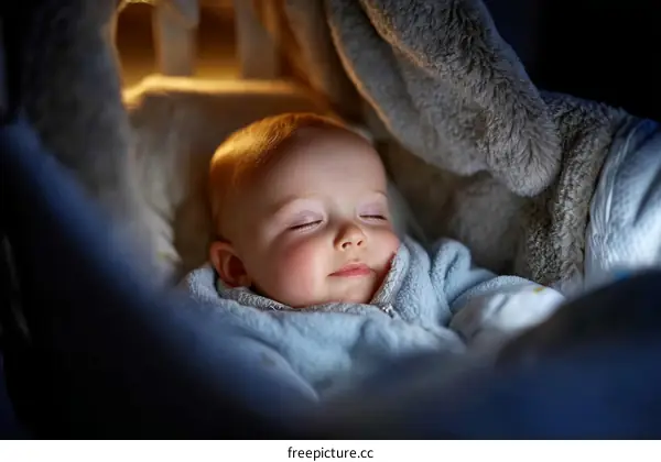 Baby Sleeping in a Car Seat